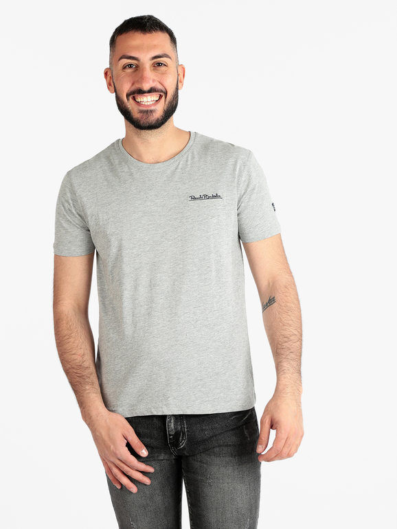 Renato Balestra T-shirt girocollo da uomo in cotone T-Shirt Manica Corta uomo Grigio taglia XXL