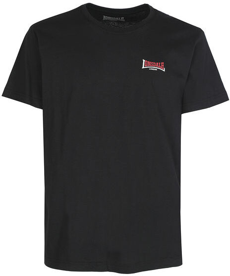 Lonsdale T-shirt girocollo da uomo in cotone T-Shirt Manica Corta uomo Nero taglia M