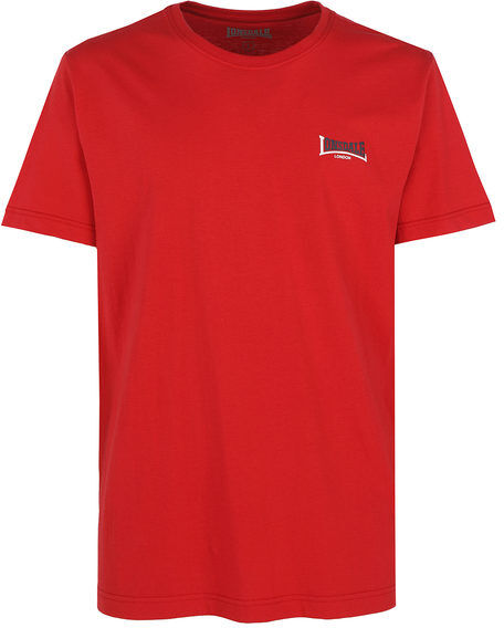 Lonsdale T-shirt girocollo da uomo in cotone T-Shirt Manica Corta uomo Rosso taglia L