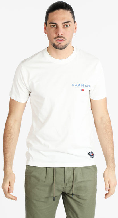 Navigare T-shirt girocollo manica corta uomo T-Shirt Manica Corta uomo Bianco taglia XXL