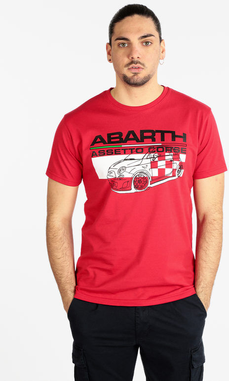 Abarth T-shirt manica corta uomo con stampa T-Shirt Manica Corta uomo Rosso taglia XL