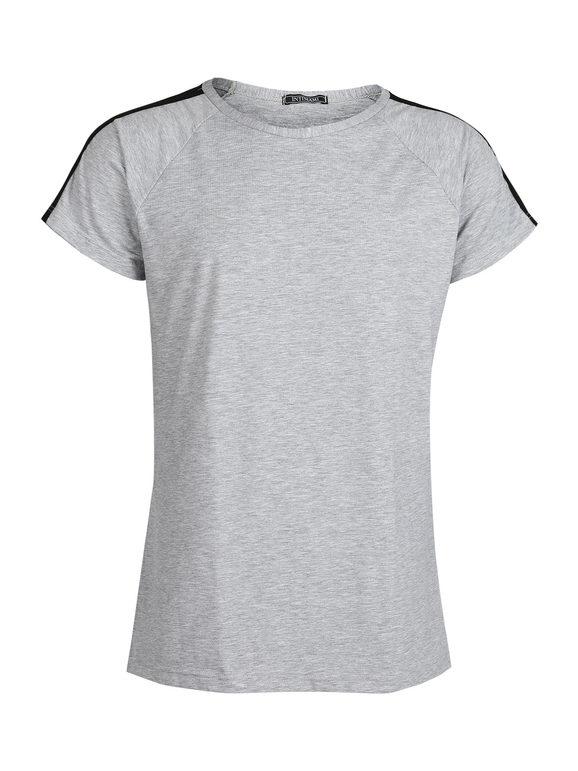 Intimami T-shirt mezza manica con strisce laterali Maglie Intime uomo Grigio taglia XL