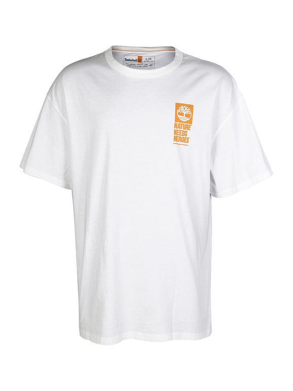 Timberland T-shirt uomo bianca in cotone T-Shirt e Top uomo Bianco taglia XL