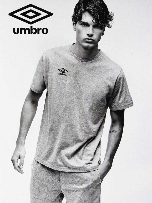 Umbro T-shirt uomo girocollo in cotone T-Shirt Manica Corta uomo Grigio taglia XL