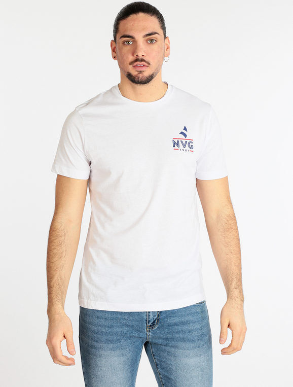 Navigare T-shirt uomo in cotone T-Shirt Manica Corta uomo Bianco taglia M