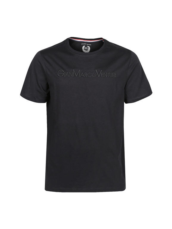 Gian Marco Venturi T-shirt uomo manica corta in cotone T-Shirt Manica Corta uomo Nero taglia XXL