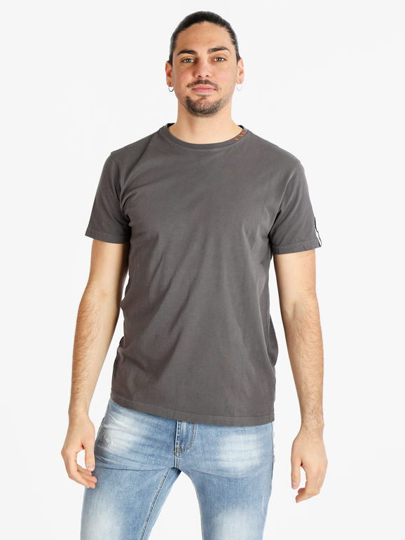 Baci & Abbracci T-shirt uomo manica corta in cotone T-Shirt Manica Corta uomo Grigio taglia XL