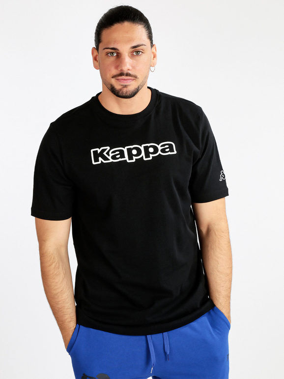 Kappa T-shirt uomo slim fit in cotone T-Shirt e Top uomo Nero taglia XXL
