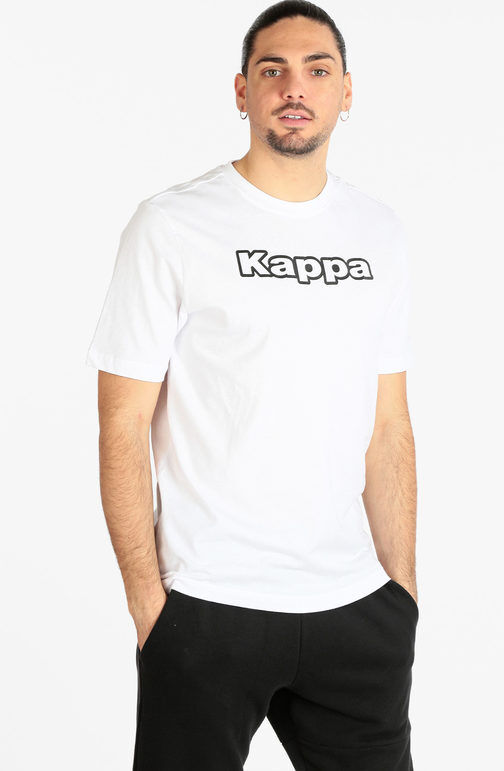 Kappa T-shirt uomo slim fit in cotone T-Shirt Manica Corta uomo Bianco taglia L