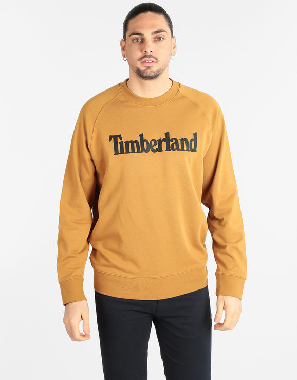 Timberland TB0A2FED Felpa uomo in cotone con scritta Felpe Leggere uomo Giallo taglia XL