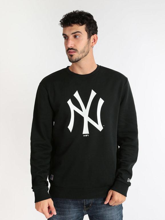 New Era Team Logo Crew Neck New York Yankees Felpa girocollo Felpe Pesanti uomo Nero taglia XL