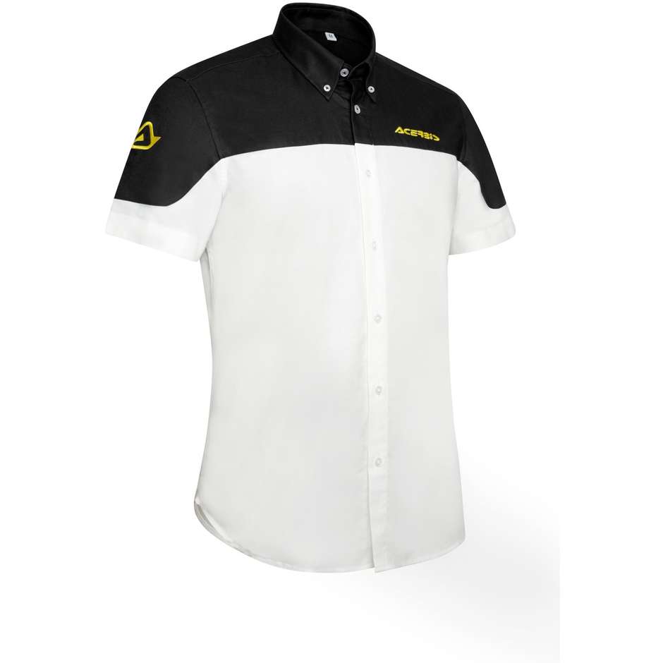 Camicia Casual Acerbis TEAM Bianco Nero taglia XL