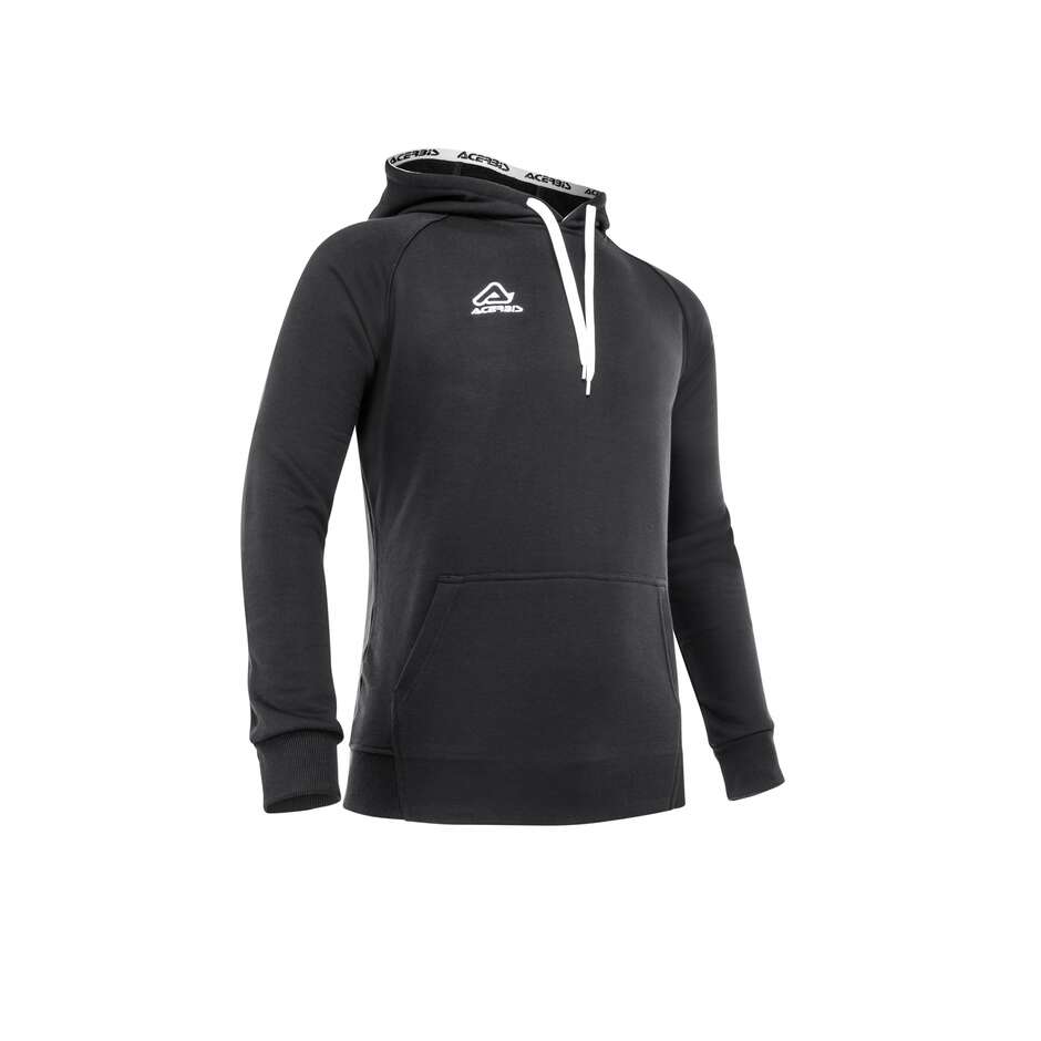 Felpa Acerbis Casual Con Cappuccio EASY Nera taglia 3XL