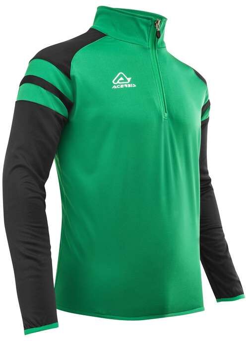 Felpa Mezza Zip Allenamento Acerbis KEMARI Verde Nero taglia 4XL