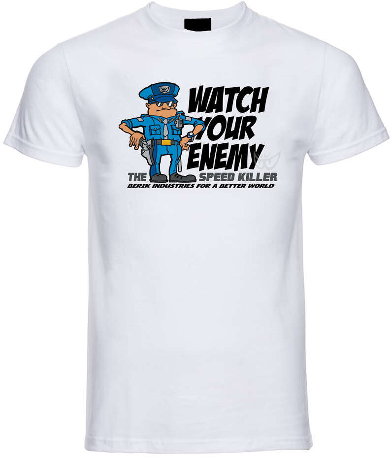 T-Shirt Berik 2.0 Bianca Watch Your Enemy Girocollo Stampa N taglia XL