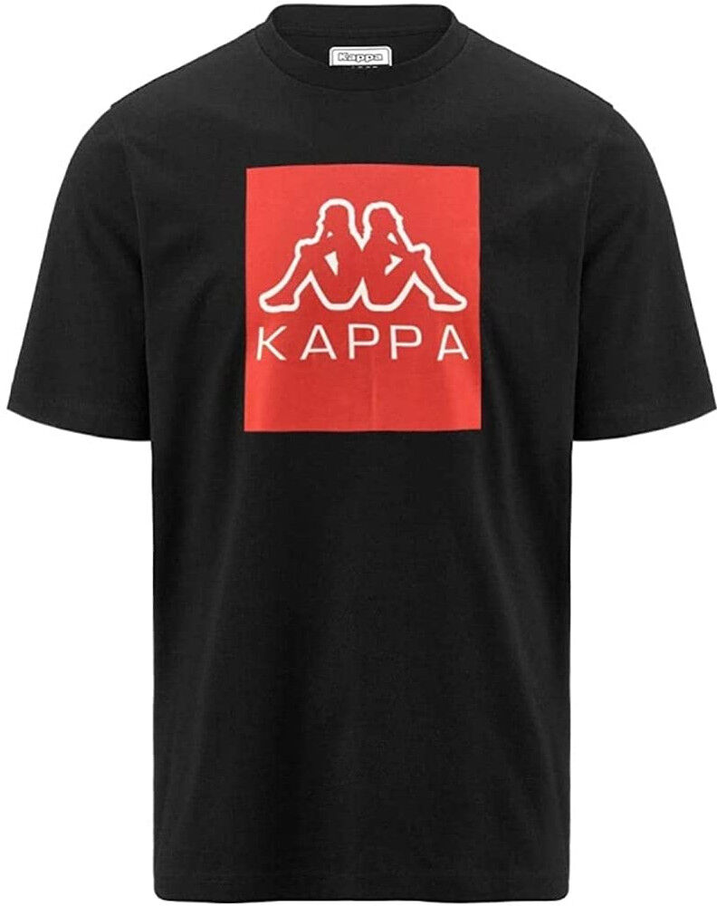 Kappa T-shirt maglia maglietta UOMO Banda 222 Nero LOGO EDIZ Cotone Jersey