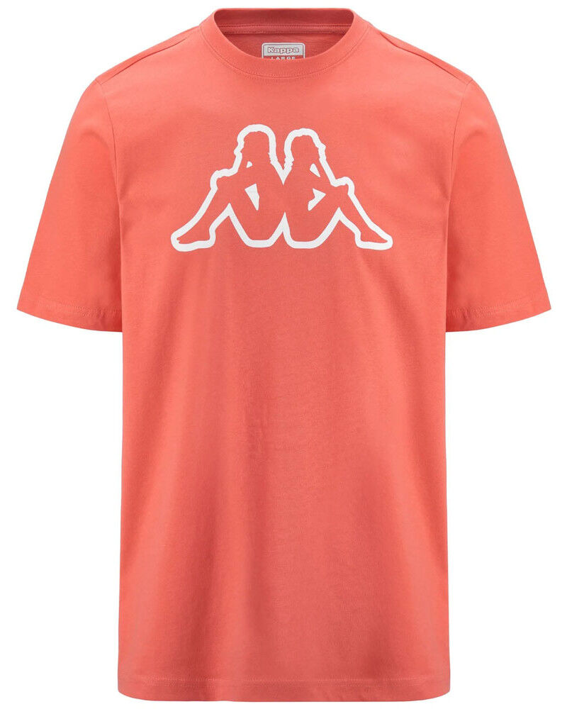 Kappa T-shirt maglia maglietta UOMO Arancione Camelia Logo Cromen Cotone