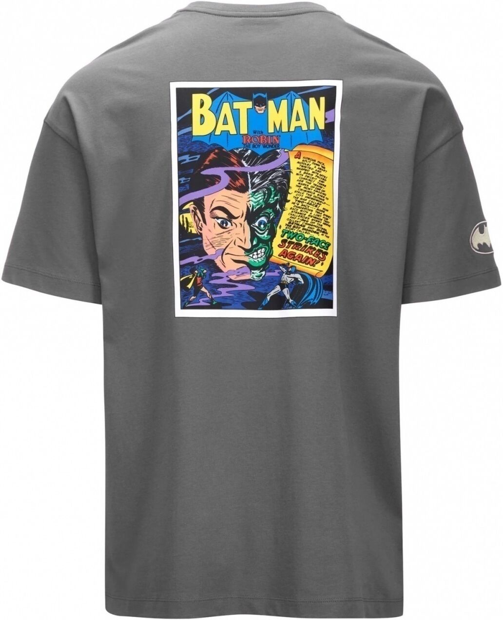 Kappa T-shirt tempo libero UOMO Grigio Authentic Zaki Warner Bros Batman Cotone