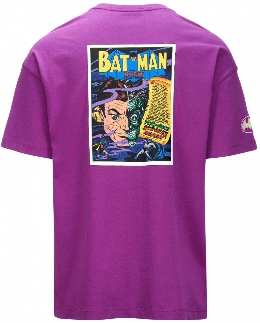 Kappa T-shirt maglia UOMO Viola Authentic Zaki Warner Bros Batman Lifestyle