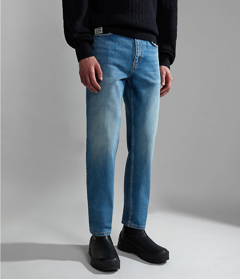 Napapijri pantaloni casual Jeans denim UOMO Celeste SOLVEIG Tasche senza zip