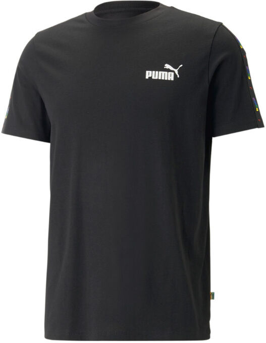 Puma T-shirt maglia maglietta UOMO Nero Ess TAPE LOVE IS LOV Cotone lifestyle