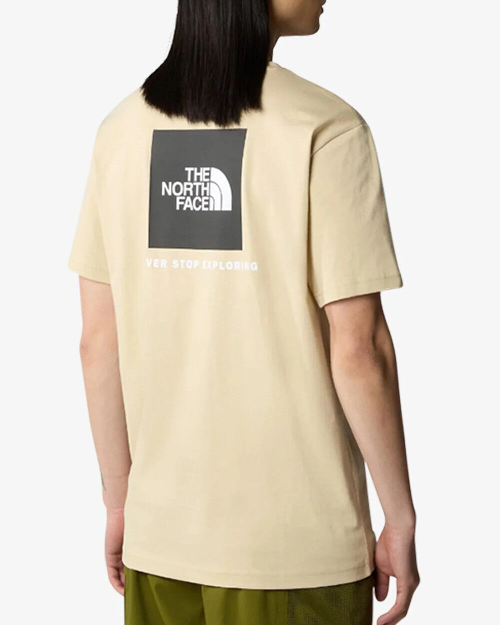 The North Face T-shirt maglia maglietta UOMO Beige Gravel REDBOX Tee Cotone