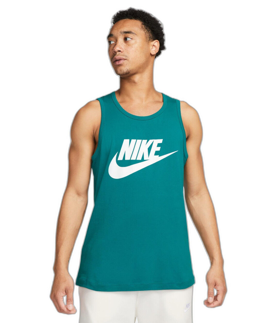 Nike canotta smanicato T-shirt UOMO Verde petrolio NSW TEE ICON FUTURA Cotone