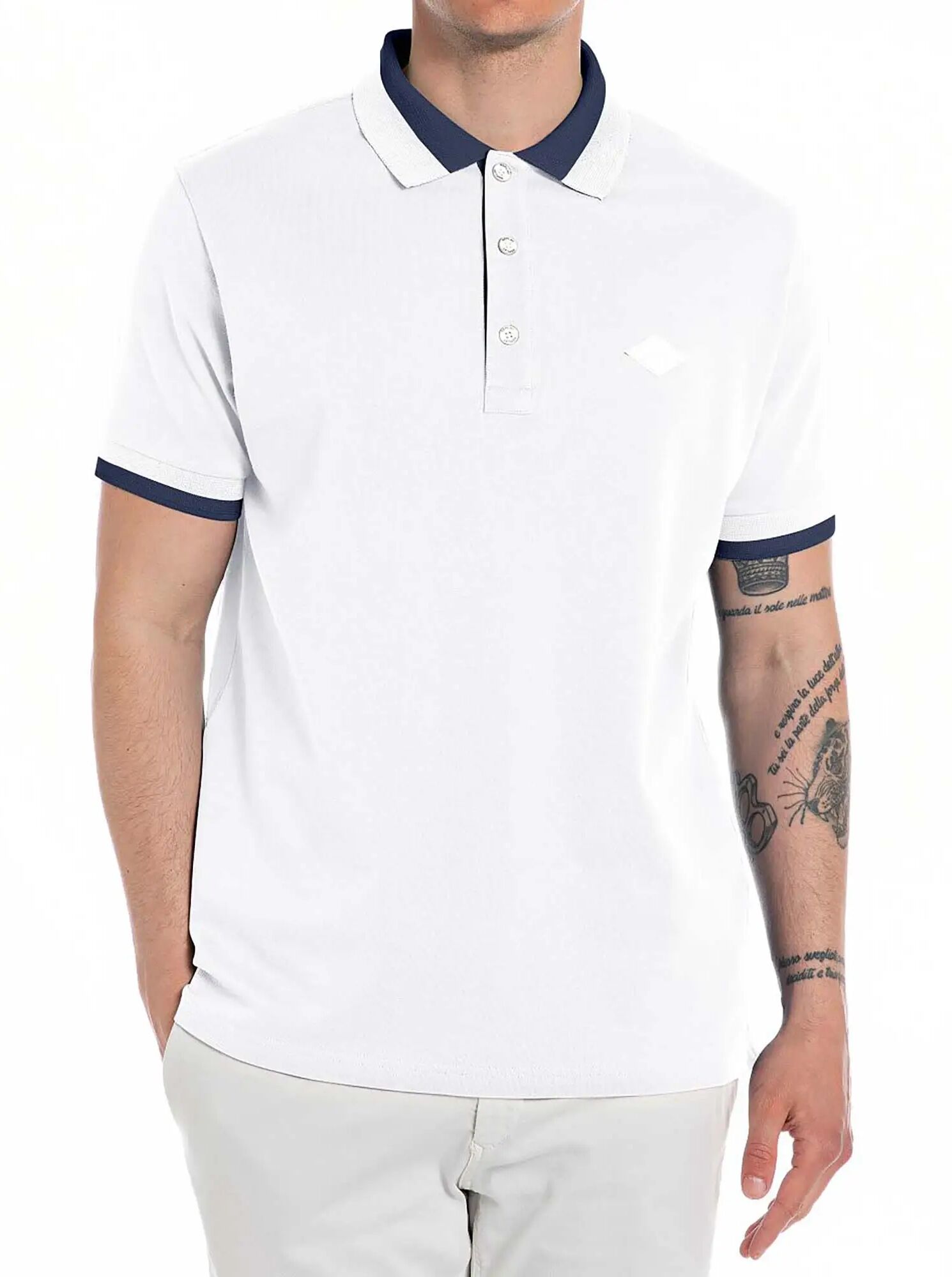 Replay Polo Uomo Colore Bianco BIANCO S