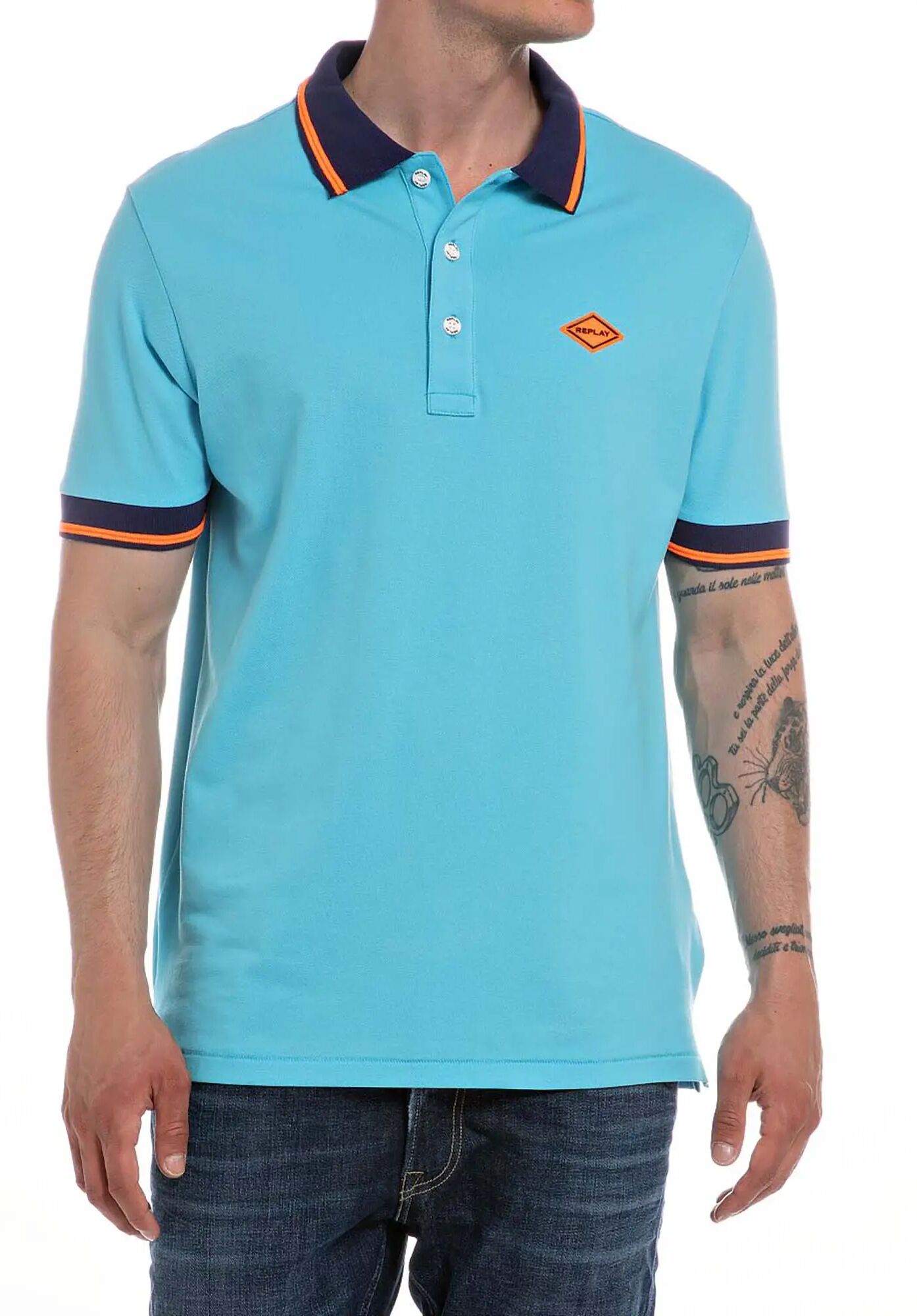 Replay Polo Uomo Colore Sky SKY S