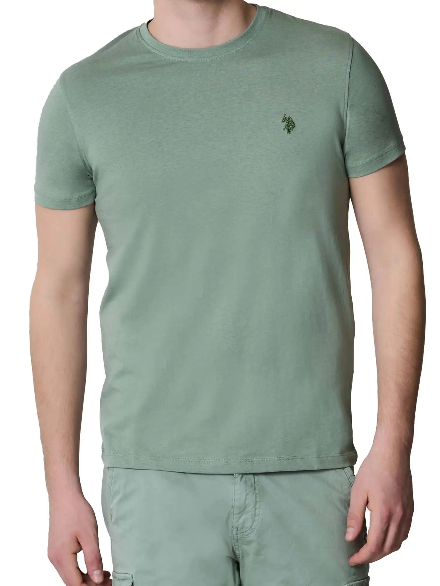 Us Polo Assn. T-shirt Uomo Colore Verde Chiaro VERDE CHIARO S