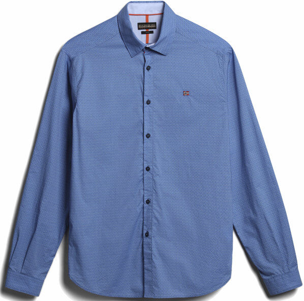 Napapijri Courma 1 Geometric M - camicia maniche lunghe - uomo Light Blue S