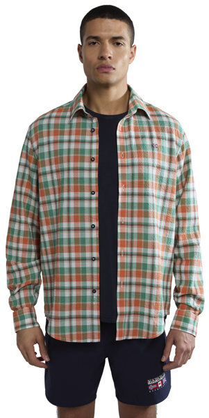 Napapijri G-Tulita - camicia a maniche lunghe - uomo Green/Orange XL