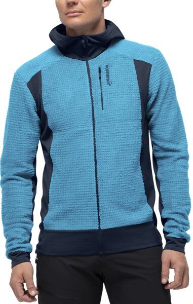 Norrona Falketind Alpha120 Zip Hood M - giacca in pile - uomo Light Blue/Blue L