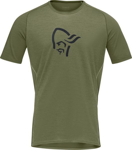 Norrona Fjørå Wool - T-shirt - uomo Dark Green/Blue XL