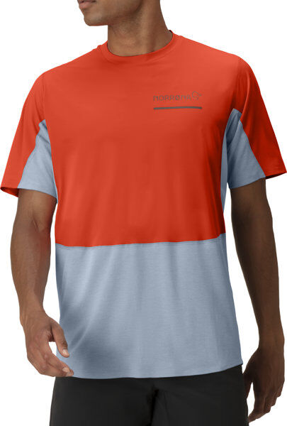Norrona Senja Equaliser Lightweight Ms - T-shirt - uomo Red/Grey L