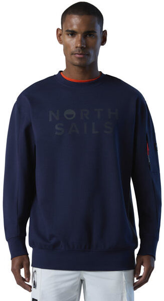 North Sails Crewneck W/Logo - felpa - uomo Dark Blue 2XL