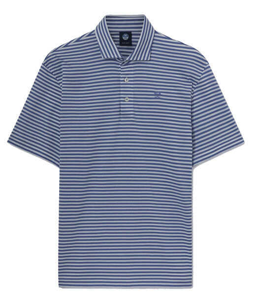 North Sails Organic Cotton Jersy S/S - polo - uomo Blue/Grey S