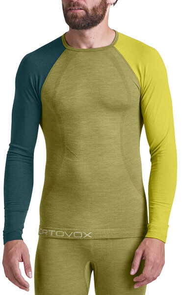 Ortovox Comp Light 120 - maglietta tecnica a maniche lunghe - uomo Light Green/Green/Dark Green S