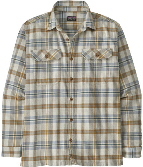 Patagonia Organic Cotton Midweight Fjord Flannel - camicia maniche lunghe - uomo Light Brown/Brown L