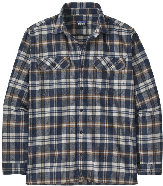 Patagonia Organic Cotton Midweight Fjord Flannel - camicia maniche lunghe - uomo Dark Blue XL