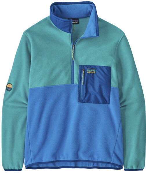 Patagonia Microdini 1/2 Zip P/O M - felpa in pile - uomo Light Blue/Green L