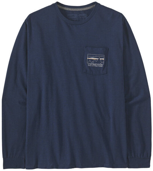 Patagonia Ms L/S 73 Skyline Pocket Responsibili-Tee - felpa - uomo Blue S