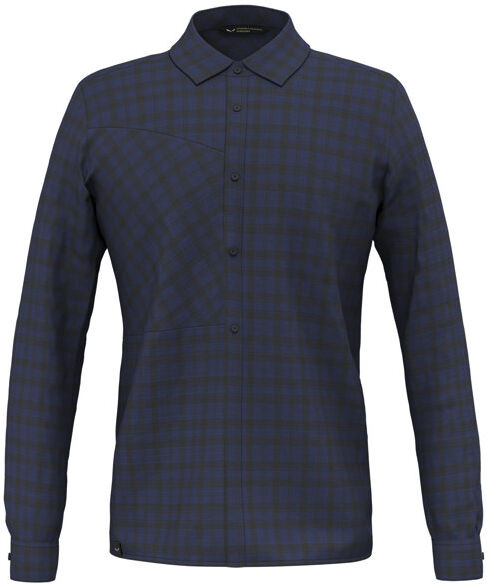 Salewa Fanes Flannel 5PL W L/S - camicia maniche lunghe - uomo Dark Blue/Black 50