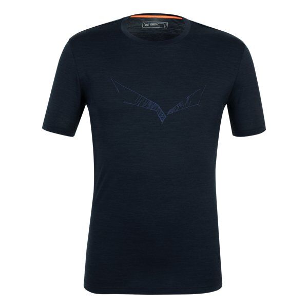Salewa Pure Eagle Sketch Am M - T-shirt - uomo Dark Blue 46