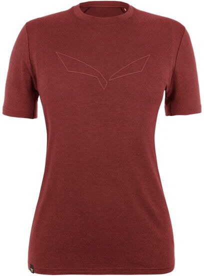 Salewa Pure Logo Amr M L/S - T-shirt - uomo Dark Red I42 D36