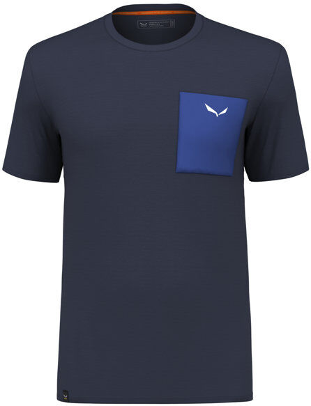 Salewa Pure Logo Pocket Am - T-shirt trekking - uomo Dark Blue/Light Blue 46