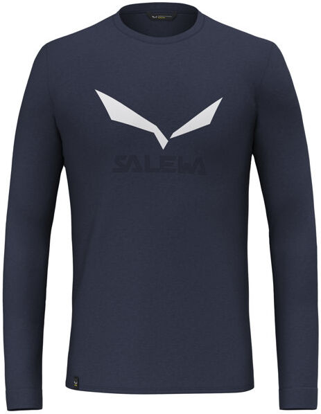 Salewa Solidlogo Dry - maglia a maniche lunghe - uomo Blue/Dark Blue/White 52