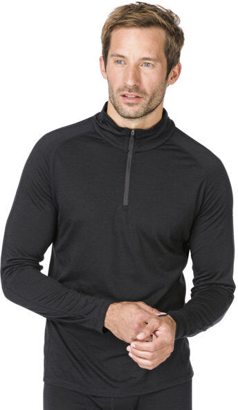 Super.Natural M Base 1/4 Zip 230 - maglia a maniche lunghe - uomo Black XL