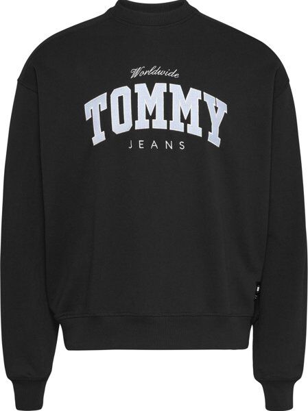 Tommy Jeans Crop Varsity - felpa - uomo Black M