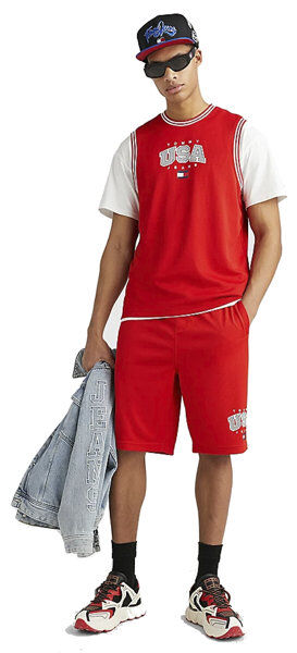 Tommy Jeans OVZ Modern Sport BB SHORT - pantaloni corti - uomo Red M